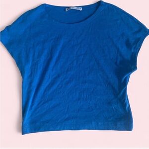 Zara Vibrant Blue Crop Top
